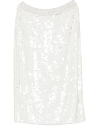 P.A.R.O.S.H. - Sequin-Embellished Midi Skirt - Lyst