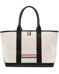 Thom Browne - Rwb-Stripe Tote Bag - Lyst