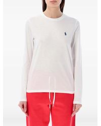 Polo Ralph Lauren - Embroidered-Logo Long-Sleeve T-Shirt - Lyst