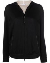 Brunello Cucinelli - Sudadera Con Capucha Y Ribete Monili - Lyst