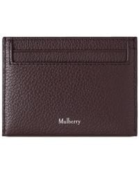 Mulberry - Kartenetui Aus Gekörntem Leder Mit Logo-Print - Lyst