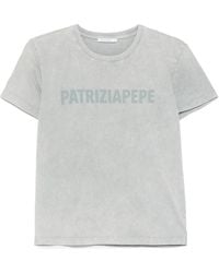 Patrizia Pepe - Logo-Print T-Shirt - Lyst