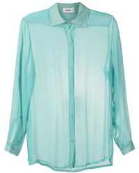 Amir Slama - Sheer Crinkled Silk Shirt - Lyst