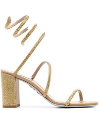 Rene Caovilla - Crystal-embellished 85mm Sandals - Lyst