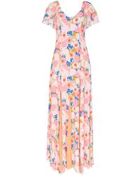 STAUD Maxi-jurk Van Crêpe - Oranje