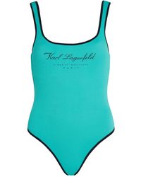 Karl Lagerfeld - Hotel Karl Logo-print Swimsuit - Lyst