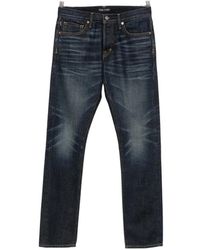Tom Ford - Belt-Loop Logo-Patch Jeans - Lyst
