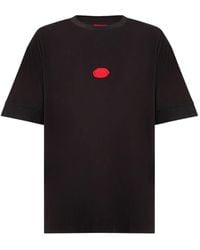 BOSS - Logo-Patch Quilted-Trim T-Shirt - Lyst