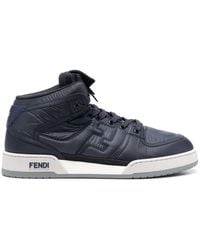 Fendi - Ff Logo-embossed High-top Sneakers - Lyst