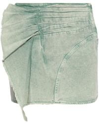 IRO - Ruffle Washed Denim Mini Skirt - Lyst