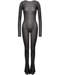 Dondup - Ribbed-Knit Open-Back Jumpsuit - Lyst