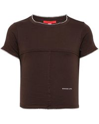 Eckhaus Latta - Contrasting-trim cotton T-shirt - Lyst