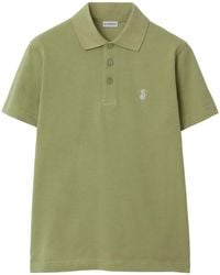 Burberry - Poloshirt Mit Logo-Stickerei - Lyst