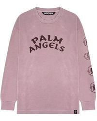 Palm Angels - Logo-Print Long-Sleeve Sweater - Lyst