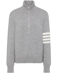 Thom Browne - Jersey Stitch Merino Wool 4-Bar Pullover - Lyst