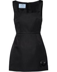 Prada - Abito da giorno Re-Nylon con logo - Lyst