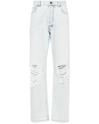 The Row - Burted Distressed Straight Jeans - Lyst
