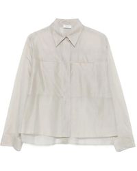 Peserico - Camisa de seda y algodón con botones - Lyst