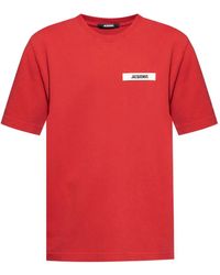 Jacquemus - Katoenen T -shirt Met Logo - Lyst