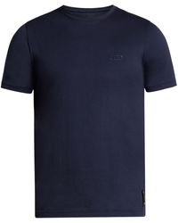 Fendi - O'lock-embroidered Cotton T-shirt - Lyst