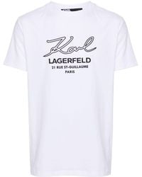 Karl Lagerfeld - Logo-appliqué Cotton T-shirt - Lyst