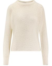 Nude - Ribgebreide Trui Verfraaid Met Pailletten - Lyst