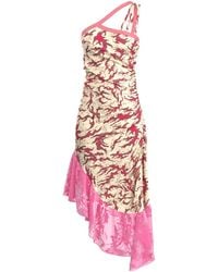 MACCAPANI - Vestido Albi midi fruncido - Lyst