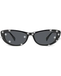 YVMIN - Flower-Embellished Cat-Eye Sunglasses - Lyst