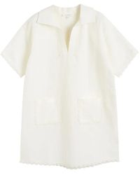 Chinti & Parker - Scallop-Trim Mini Dress - Lyst