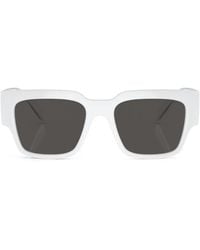 Dolce & Gabbana - Logo-Print Square-Frame Sunglasses - Lyst