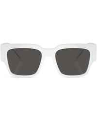 Dolce & Gabbana - Logo-Print Square-Frame Sunglasses - Lyst