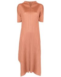 Pleats Please Issey Miyake - March Pleated Midi Dress - Lyst