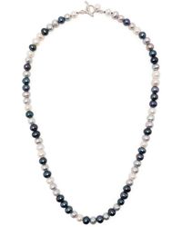Dower & Hall Collar Story con perla de agua dulce - Azul