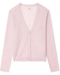 Zadig & Voltaire - Manylla Button-Front V-Neck Cardigan - Lyst
