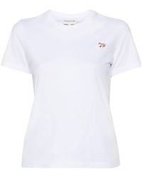 Maison Kitsuné - T-shirt Met Vossen Patroon - Lyst