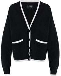 Kate Spade - V-Neck Wool Cardigan - Lyst