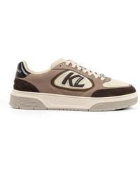 KARL LAGERFELD - Kourtney Logo-Patch Panelled Sneakers - Lyst