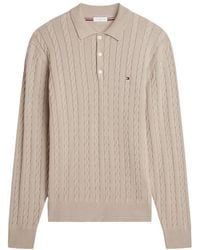 Tommy Hilfiger - Cable-Knit Polo Sweater - Lyst