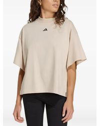 adidas - 3 Stripes Studio Boyfriend Logo-Print T-Shirt - Lyst