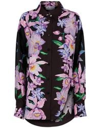 The Attico - Floral-Print Long-Sleeve Shirt - Lyst