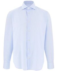 BOGGI - Shirt Checked Cotton Twill Regular Fit - Lyst