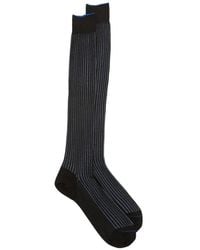 ANT45 - Menfi Long Ribbed Vertical-Stripe Socks - Lyst