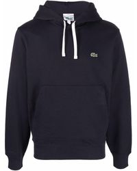 Lacoste - Logo-patch Drawstring Hoodie - Lyst