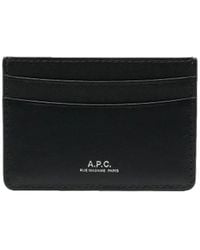 A.P.C. - André Embossed Logo Cardholder - Lyst