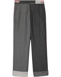 Thom Browne - Two-Tone Straight Trousers - Lyst