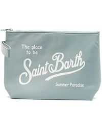 MC2 Saint Barth - Logo-Print Clutch Bag - Lyst