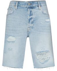 FRAME - Le Beau ダメージ バミューダショーツ - Lyst