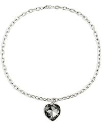 POISONED HEARTS - Crystal Heart Pendant Necklace - Lyst