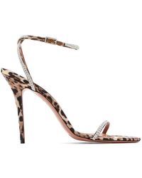 AMINA MUADDI - 105Mm Diamante Heeled Sandals - Lyst
