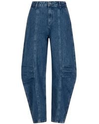 ROTATE BIRGER CHRISTENSEN - Seam-Detail Pleated Jeans - Lyst